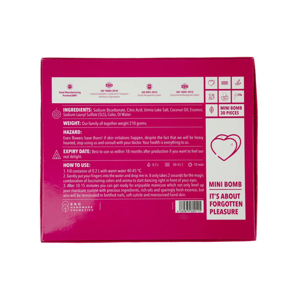 کوکتل مانیکور ژبن پلاس مدل قلب بسته 30 عددی