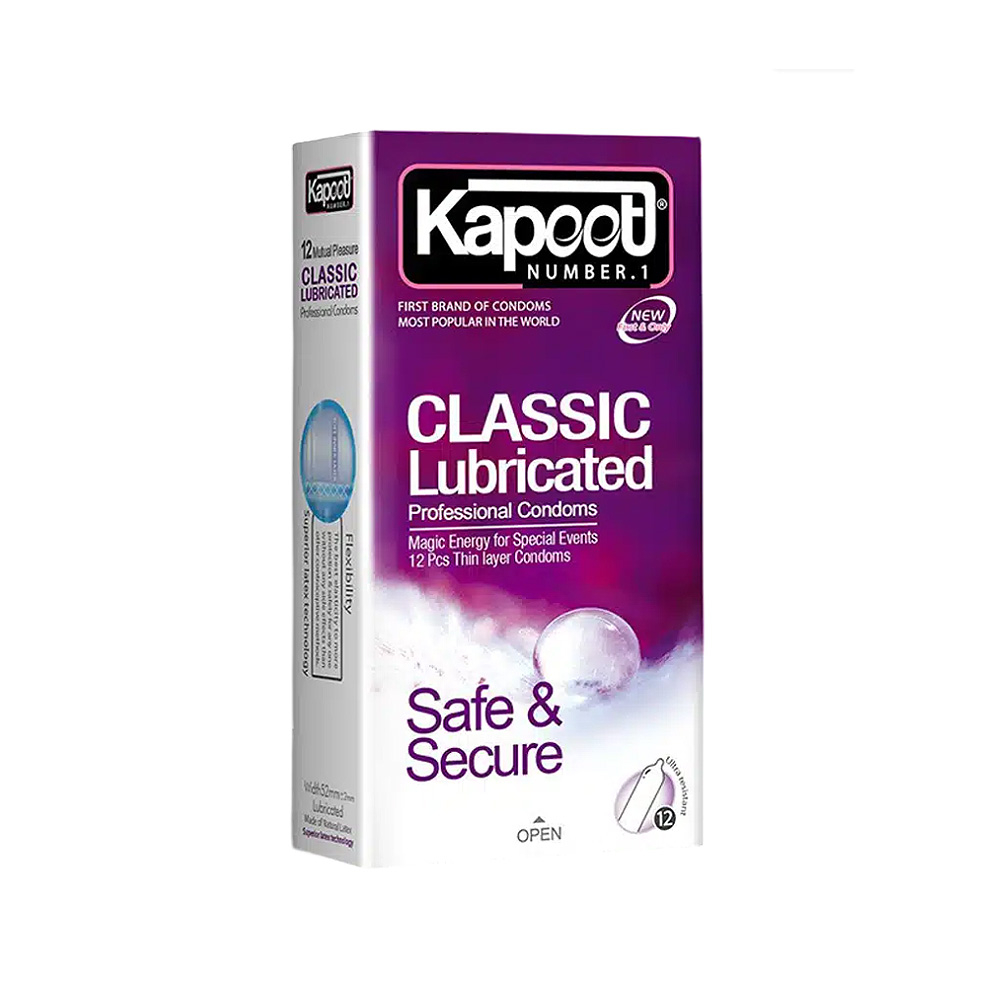 کاندوم کاپوت مدل Classic Lubricated بسته 12 عددی