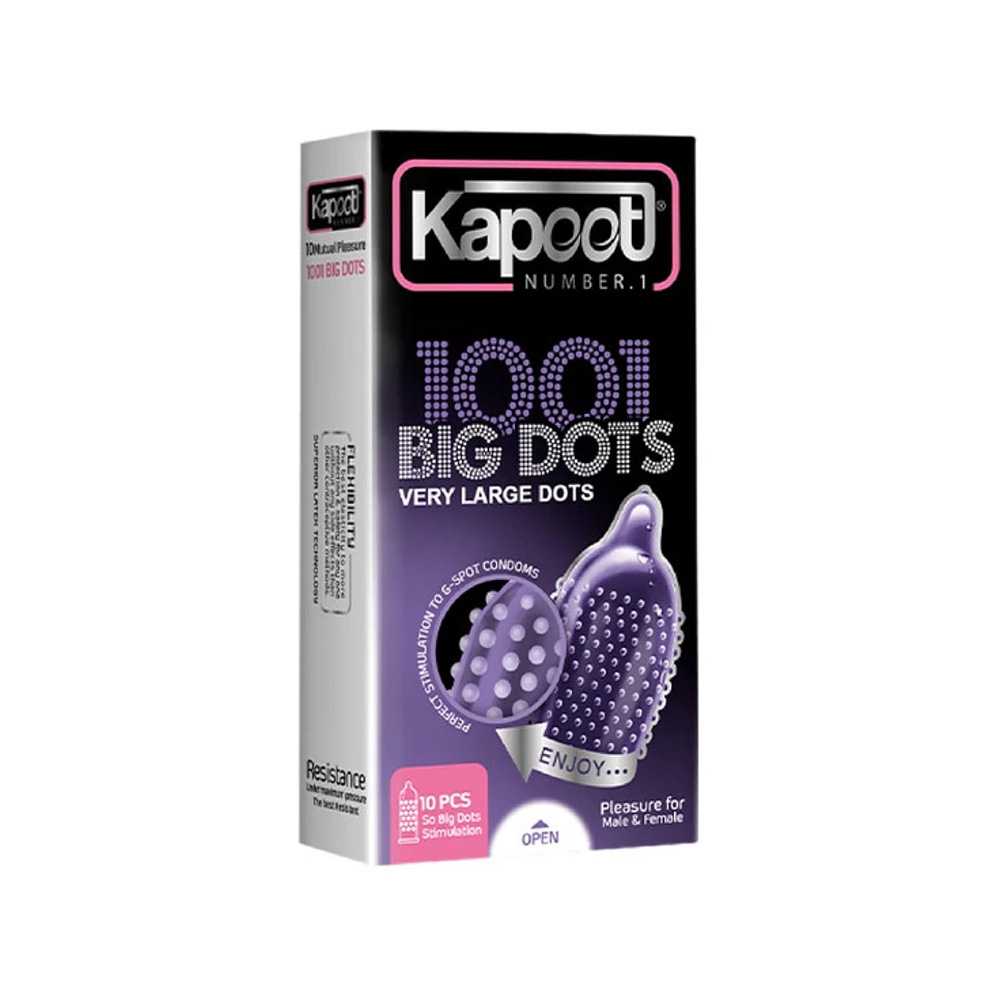کاندوم خاردار کاپوت مدل 1001 Big Dots بسته 3عددی