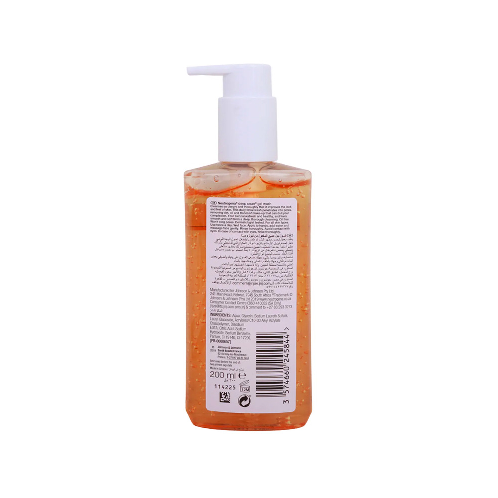 ژل شستشوی صورت نوتروژینا مدل Deep Clean مناسب انواع پوست