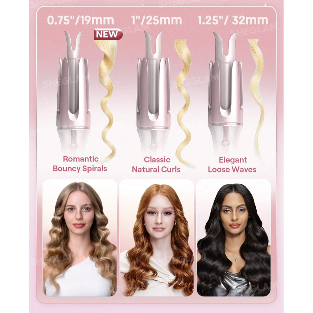 فر کننده صورتی شیگلم هیر مدل Cupid's Charm سایز 25میل