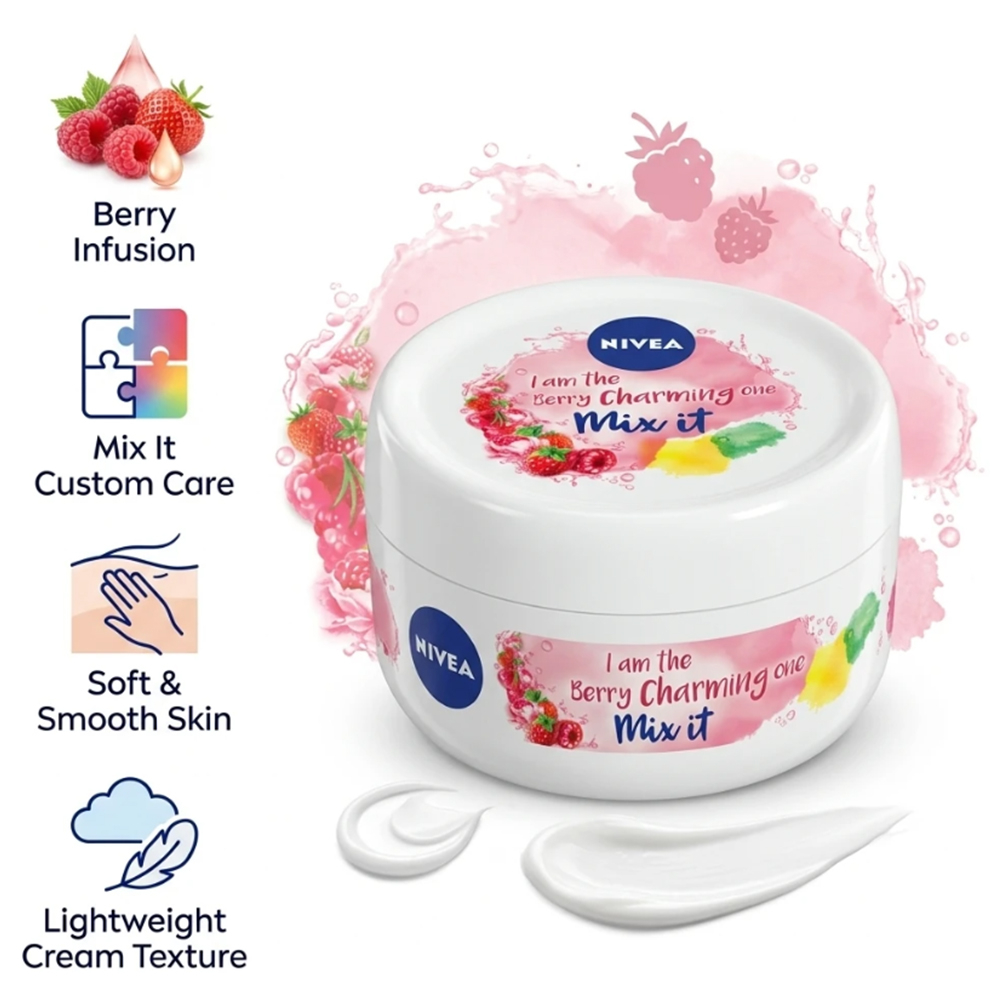 کرم مرطوب کننده دست، صورت و بدن نیوا مدل Berry Charming