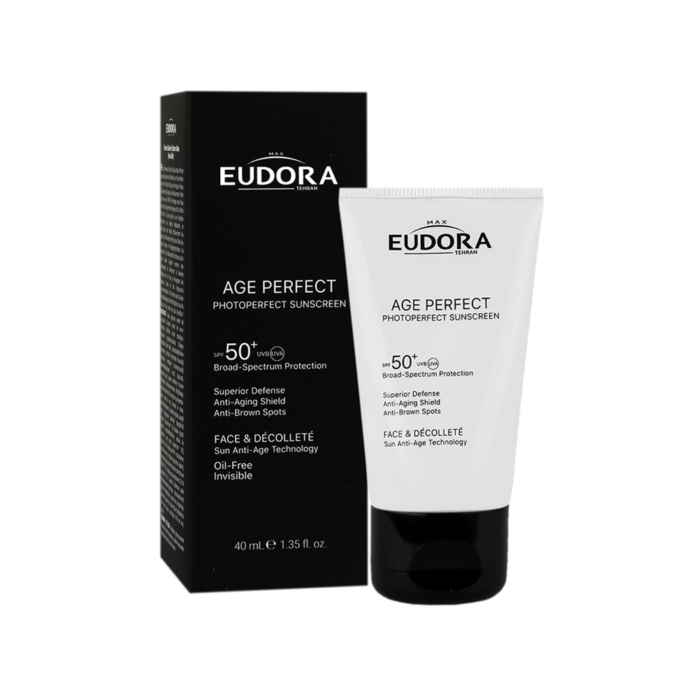 کرم ضد آفتاب بی رنگ SPF50 ادورا مکس مدل Age Perfect مناسب انواع پوست