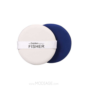 پد 2 عددی داخل قاب پلاستیکی (دایره ای سفید وآبی) Golden Fisher Beauty sponge