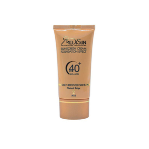 کرم ضد آفتاب کرم پودری Spf40 مناسب پوست چرب مدیسان Medisun