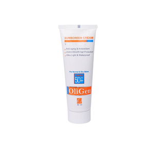 کرم ضد آفتاب و ضد چروک پوست نرمال تا خشک SPF50 الی ژن OLIGEN