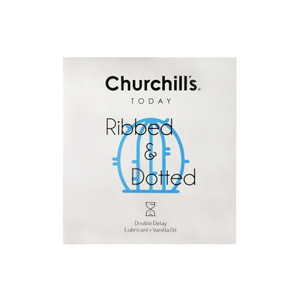کاندوم تاخیری خاردار RIBBED & DOTTED بسته 3 عددی چرچیلز CHURCHILLS