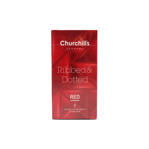 کاندوم تاخیری خاردار RED بسته 12 عددی چرچیلز CHURCHILLS