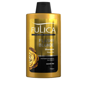 شامپو تثبیت کننده رنگ مو فولیکا مدل FLASHY BLONDE مناسب موهای رنگ شده 400 میل
