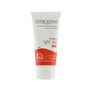 تصویر کرم ضد آفتاب رنگی SPF60 هیدرودرم مناسب پوست خشک و حساس