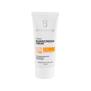 کرم ضد آفتاب رنگی بیزانس با SPF50 مناسب پوست حساس و خشک 40 میل