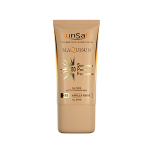 ضد آفتاب کرم پودری SPF50 سان سیف مدل Maquisun مناسب انواع پوست 40میل