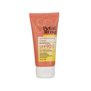 کرم ضد آفتاب رنگی SPF90 پوست چرب و مستعد آکنه پتال رز (بژروشن)