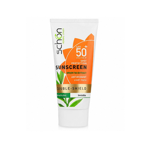 کرم ضد آفتاب SPF50 شون مدل Double Shield مناسب پوست خشک و نرمال
