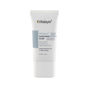 فلوئید ضد آفتاب و ضد لک SPF50 ویتالیر مدل Whitevit حجم50میل