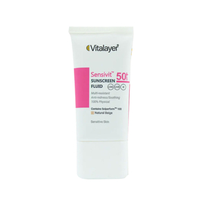 ضد آفتاب فلوئیدی SPF50 ویتالیر مناسب پوست حساس 50میل