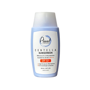 کرم ضد آفتاب بی رنگ SPF50 پیکسل مدل Centella مناسب انواع پوست 50میل