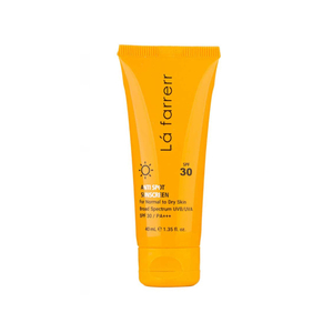 تصویر کرم ضد آفتاب و ضد لک بی رنگ SPF30 لافارر مناسب پوست خشک و معمولی 40 میل