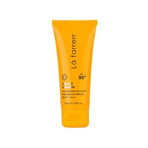 کرم ضد آفتاب و ضد لک بی‌ رنگ SPF50 لافارر مناسب پوست چرب و مستعد آکنه 40میل