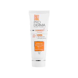 کرم ضد آفتاب فاقد چربی SPF50 پرودرما مناسب پوست چرب و جوشدار