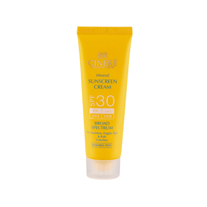 کرم ضد آفتاب فیزیکال بی رنگ SPF30 سینره مناسب پوست حساس