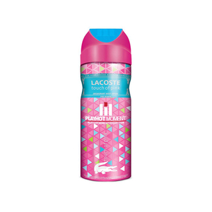 اسپری دئودورانت زنانه پلی هات مومنت مدل Lacoste Touch Of Pink