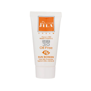 کرم ضد آفتاب بی رنگ SPF30 دکتر ژیلا مناسب پوست چرب و مختلط