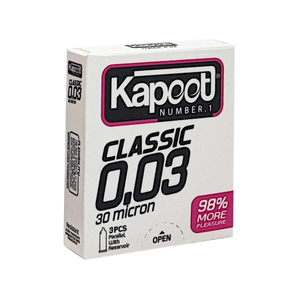 کاندوم فوق نازک کاپوت مدل Classic 30 Micron بسته 3عددی