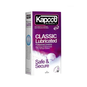 کاندوم کاپوت مدل Classic Lubricated بسته 12 عددی