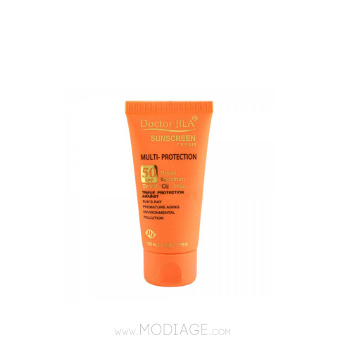 کرم ضدآفتاب مولتی پروتکشن SPF50 رنگی دکتر ژیلا Doctor JILA