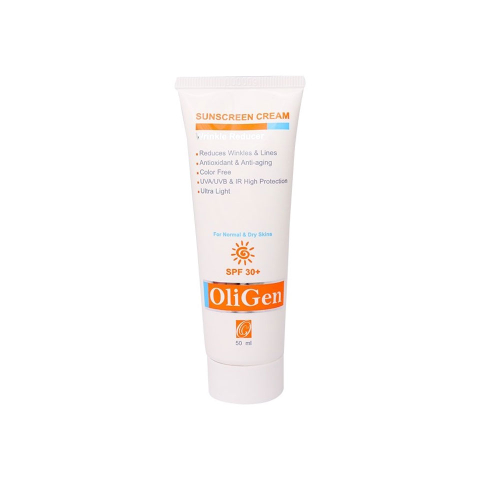 کرم ضد آفتاب و ضد چروک پوست نرمال تا خشک SPF30 الی ژن OLIGEN