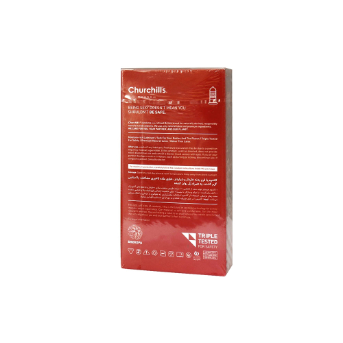 کاندوم تاخیری خاردار RED بسته 3 عددی چرچیلز CHURCHILLS