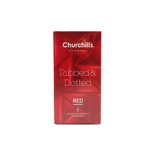 کاندوم تاخیری خاردار RED بسته 12 عددی چرچیلز CHURCHILLS