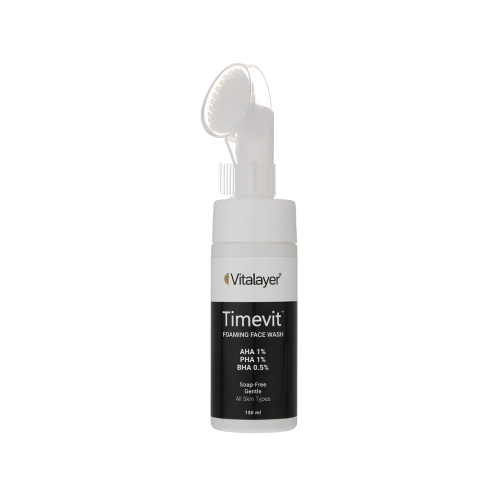 فوم شستشوی صورت ویتالیر مدل Timevit مناسب انواع پوست