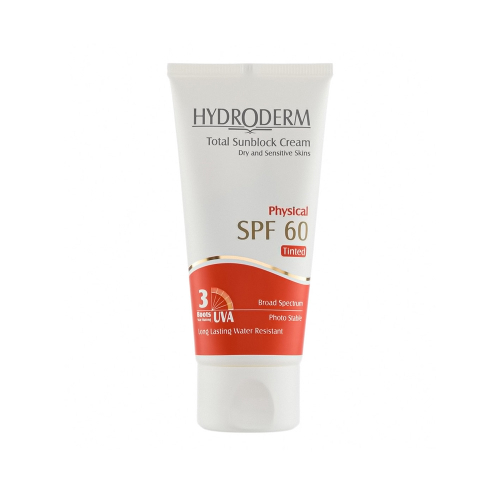 تصویر کرم ضد آفتاب رنگی SPF60 هیدرودرم مناسب پوست خشک و حساس