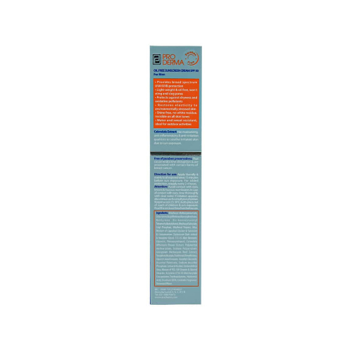 کرم ضد آفتاب فاقد چربی آقایان SPF50 پرودرما