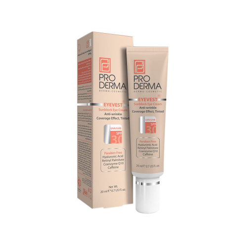 کرم ضد چروک رنگی دور چشم spf30 پرودرما مدل Eyevest