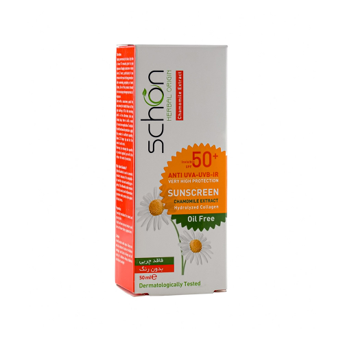 کرم ضد آفتاب بی رنگ SPF50 شون مناسب پوست چرب