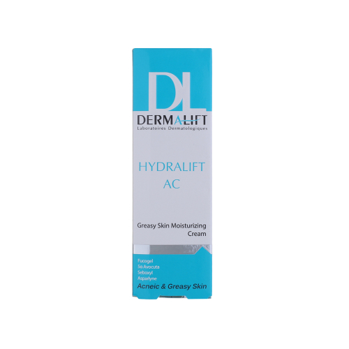 کرم مرطوب کننده درمالیفت مدل Hydralift Ac مناسب پوست چرب و جوش دار