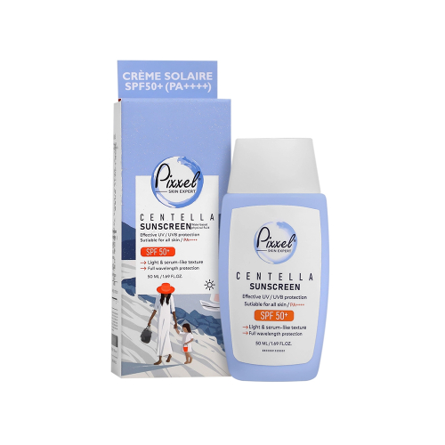 کرم ضد آفتاب SPF50 سنتلا پیکسل مناسب انواع پوست