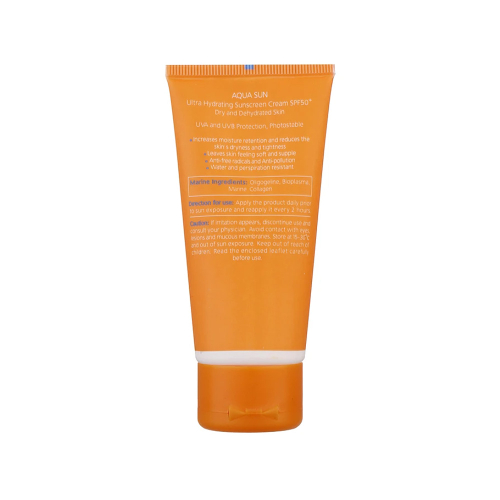 کرم ضد آفتاب بی رنگ SPF50 بایومارین مناسب پوست خشک