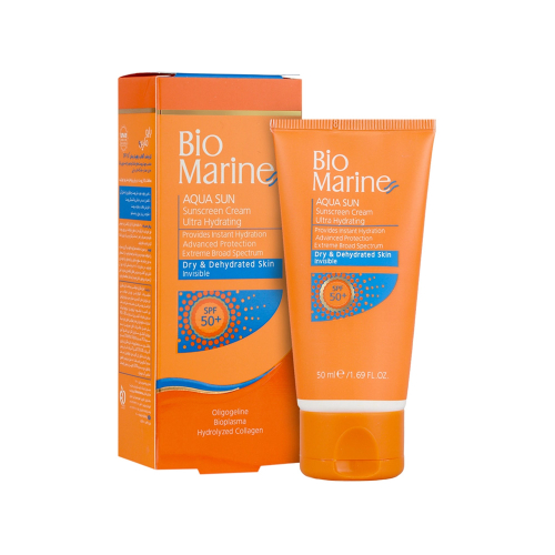 کرم ضد آفتاب بی رنگ SPF50 بایومارین مناسب پوست خشک