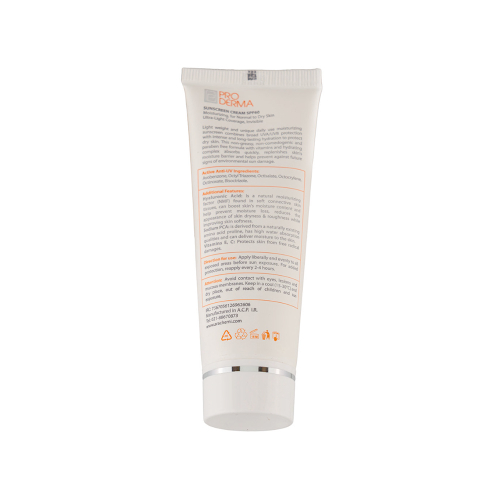 کرم ضد آفتاب بی رنگ SPF60 پرودرما مناسب پوست نرمال تا خشک 40میل