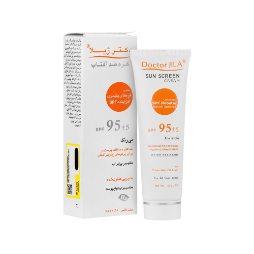 کرم ضد آفتاب SPF95 بی رنگ دکتر ژیلا مناسب انواع پوست
